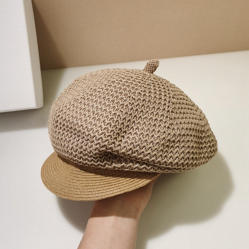 Casual All-matching Hollow Mesh Breathable Octagonal Cap