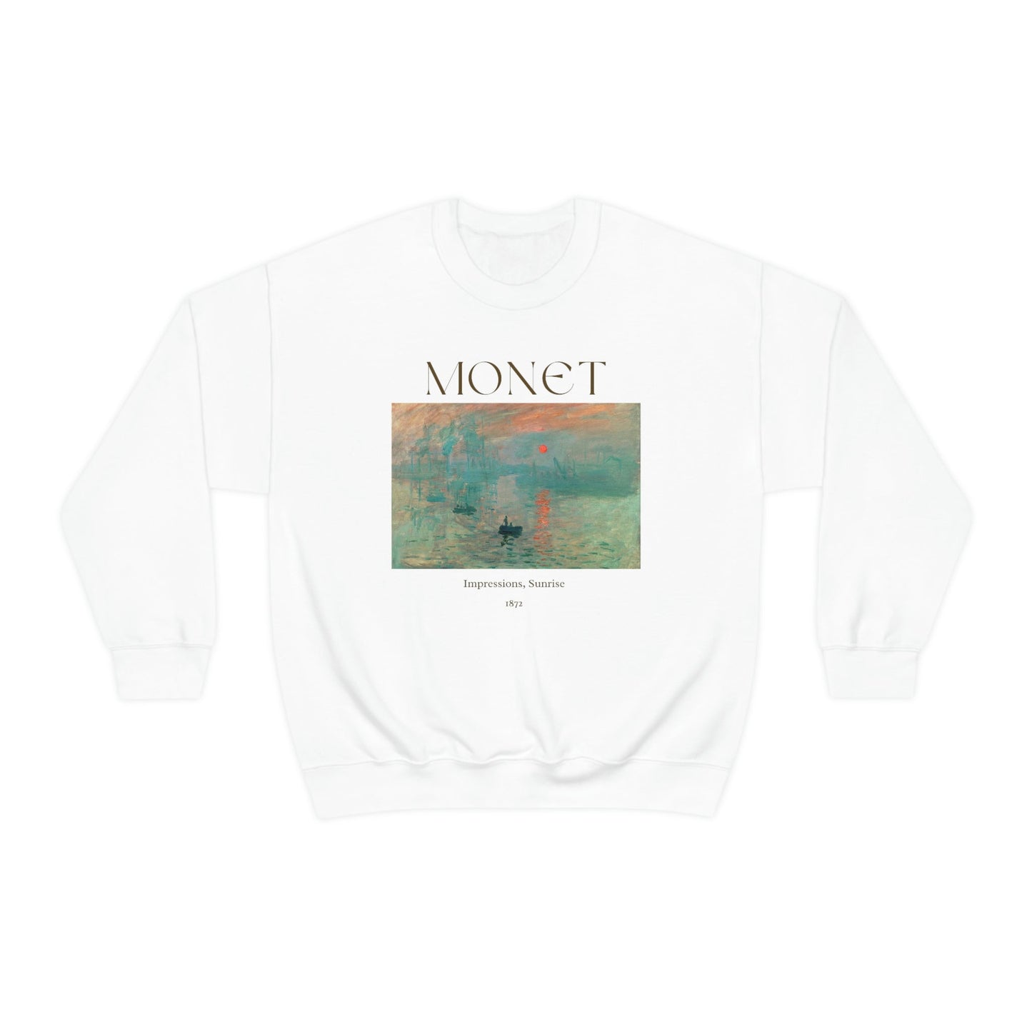 Claude Monet Impression Sunrise Art Sweatshirt, Famous Painting Pullover