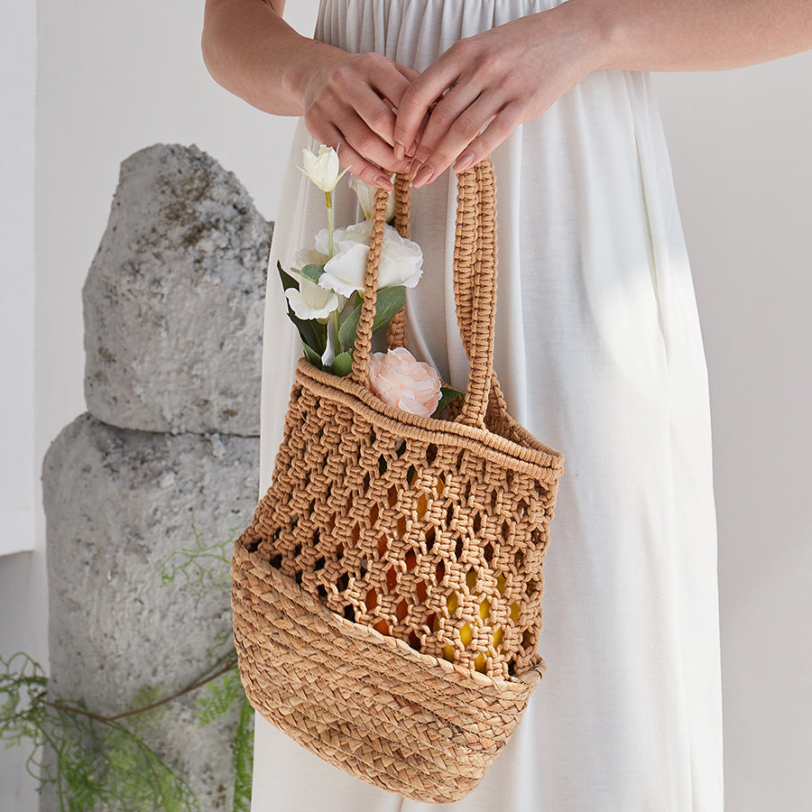 Shoulder Seaside Holiday Vegetable Basket Mesh Bag