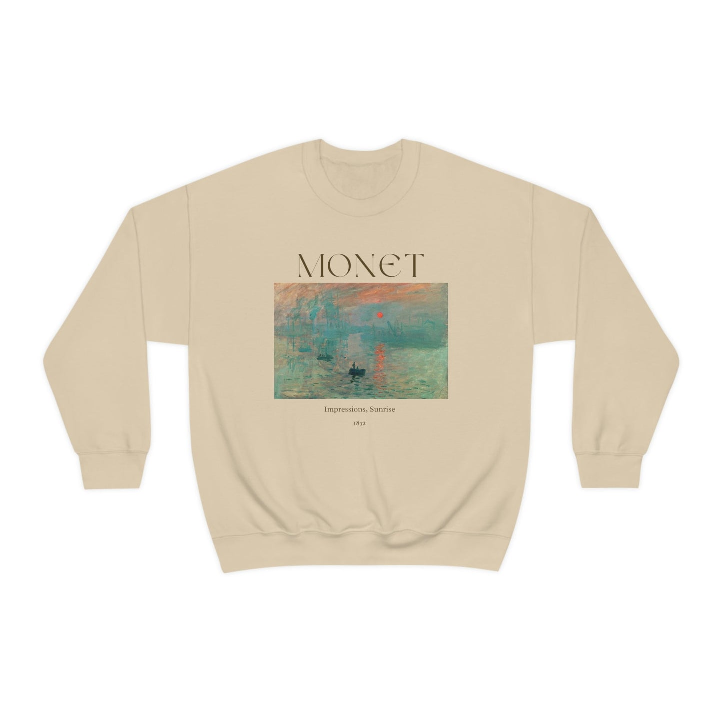 Claude Monet Impression Sunrise Art Sweatshirt, Famous Painting Pullover