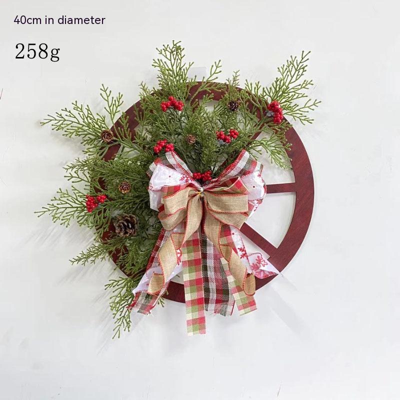 Christmas Decoration Door Hanging Wooden Roulette Wheel Wheel Garland