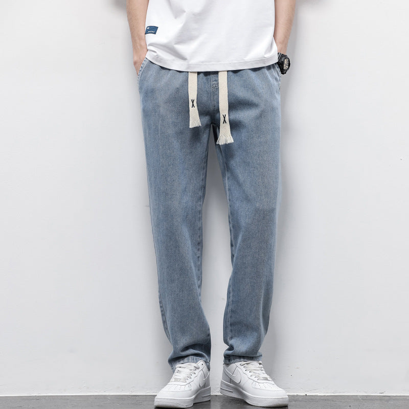 Thin Jeans Men's Loose Straight Leg Trendy Brand Drape