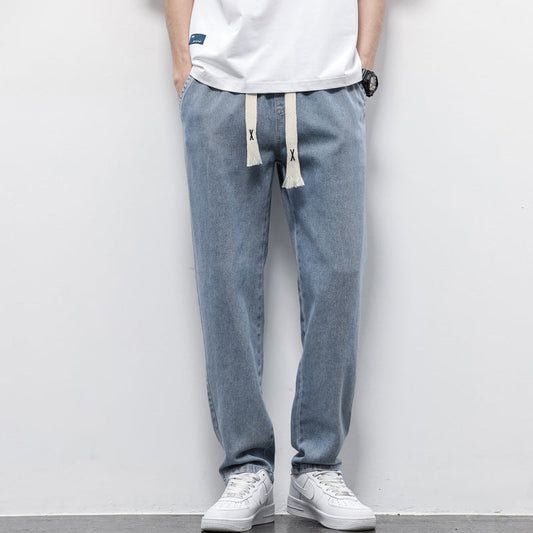 Thin Jeans Men's Loose Straight Leg Trendy Brand Drape