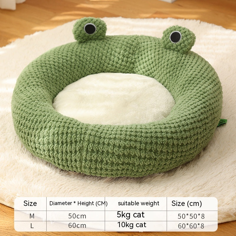 Plush Pet Bed Little Frog Warm