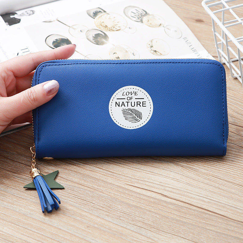 Women's Fashion Tassel Zipper Clutch Bag