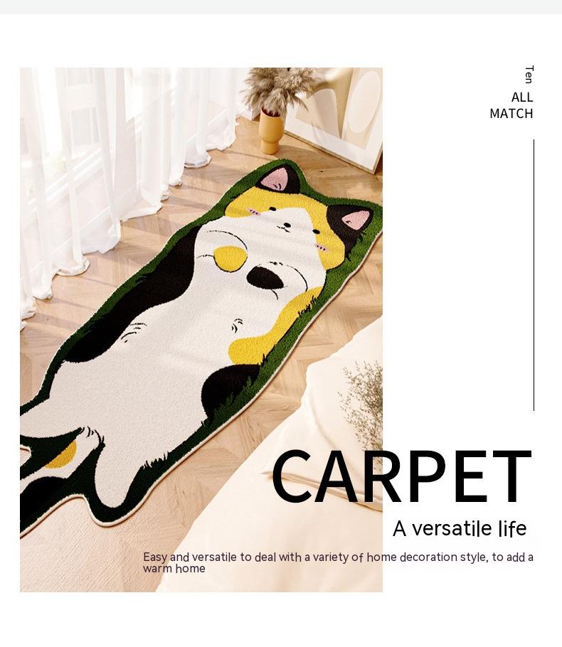 Cartoon Carpet Bedroom Bedside Blanket Window Cushion Washable Cashmere Room Foot Mat