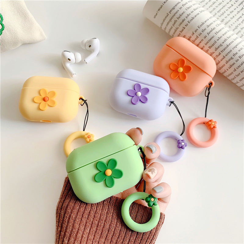 Flower Silicone Fall-proof Earphone Cover