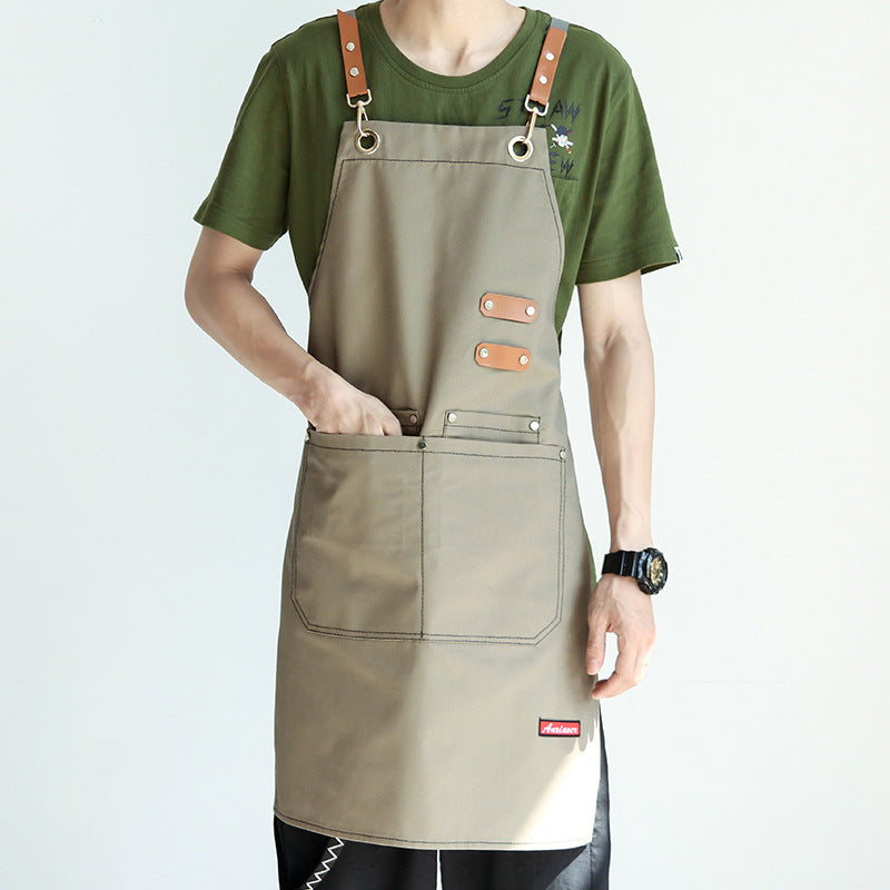 Household/Hair Stylist/Baking Men's And Women's Restaurant Denim Overalls Apron