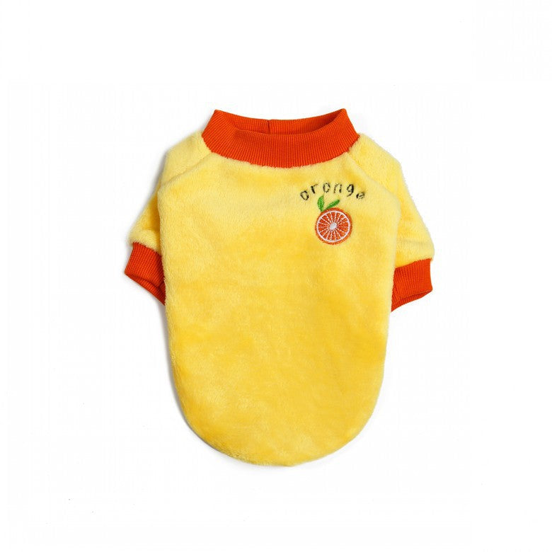 New Pet Dog Clothes Fruit Fleece