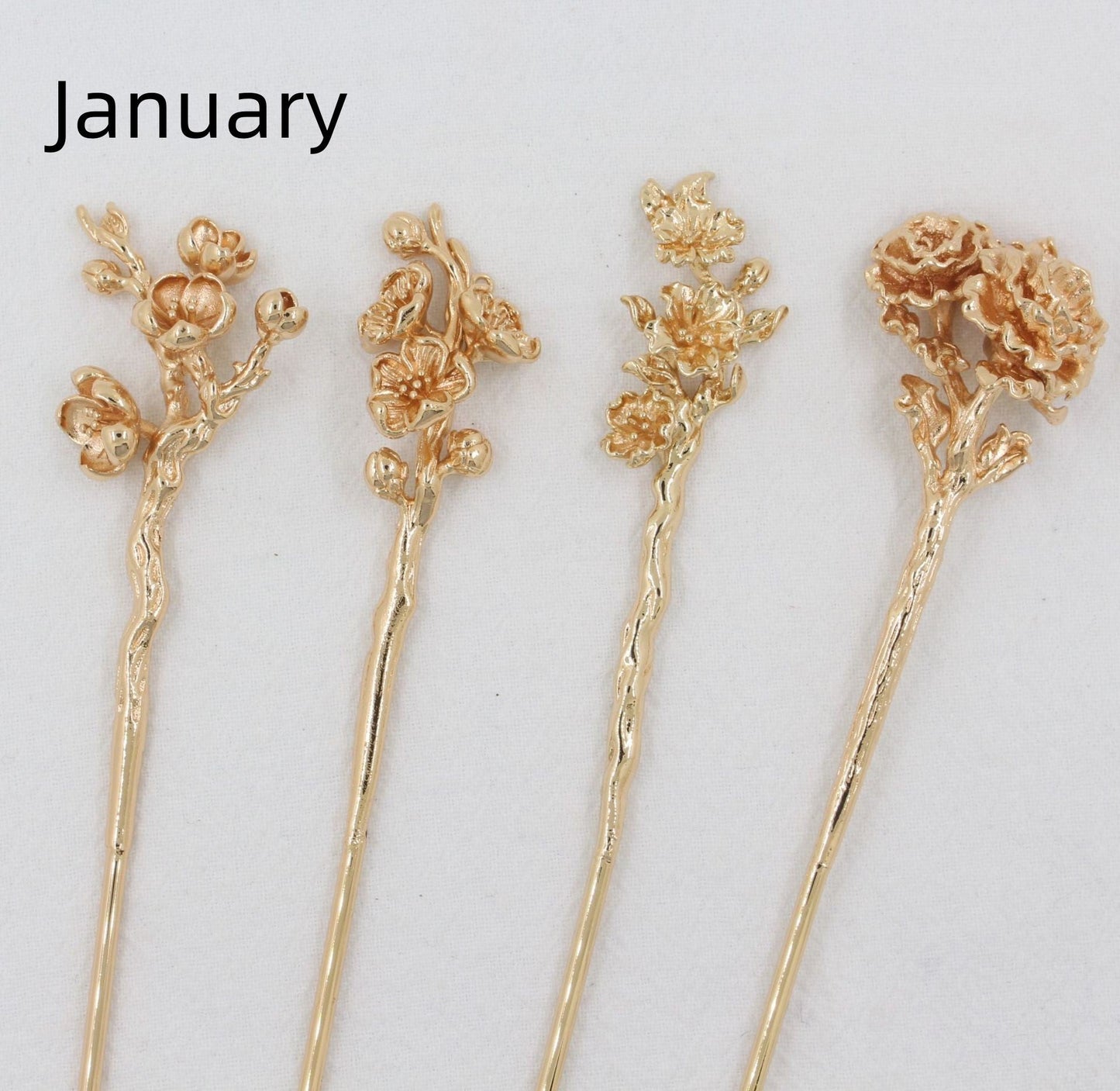 Antique Material Flower Season Hairpin