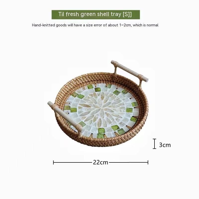 Rattan Shell Disc Deep Sea Color Shell