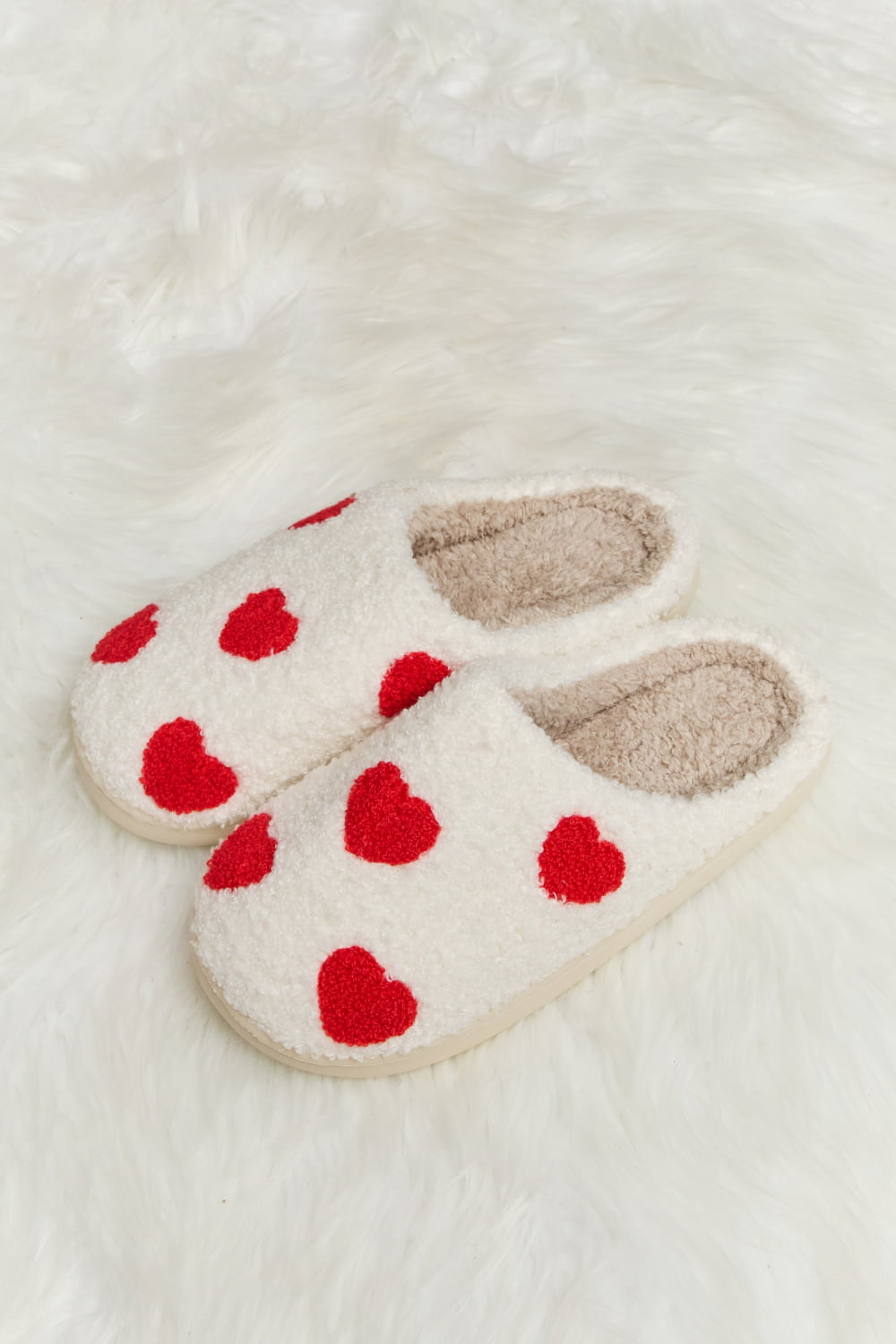 Strawberry Melody Printed Plush Slide Slippers