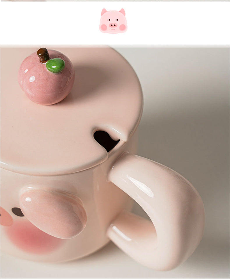 Girls' Pig Home Office Ceramic Mug