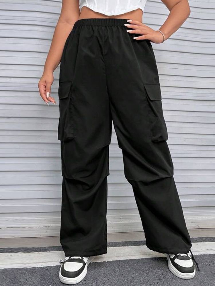 Women's Elastic Waist Casual Trousers