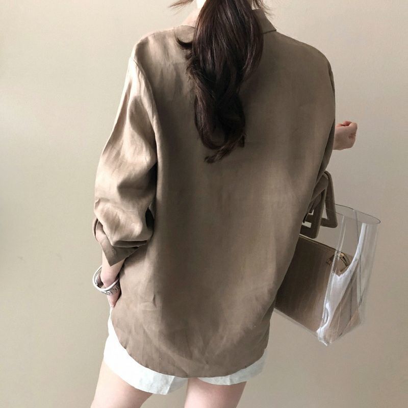 Women's Long-sleeved Shirt For Outer Wear