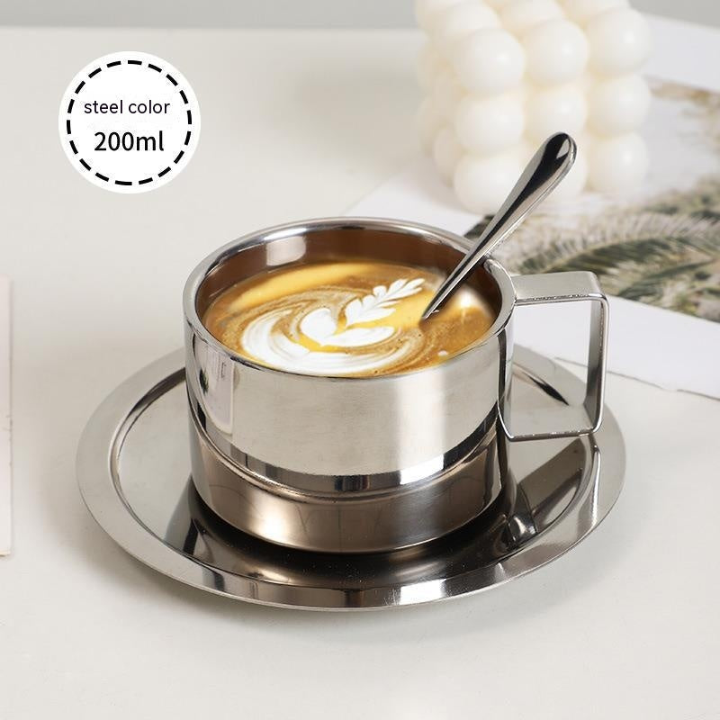 Fashion Simple Stainless Steel Coffee Set Suit