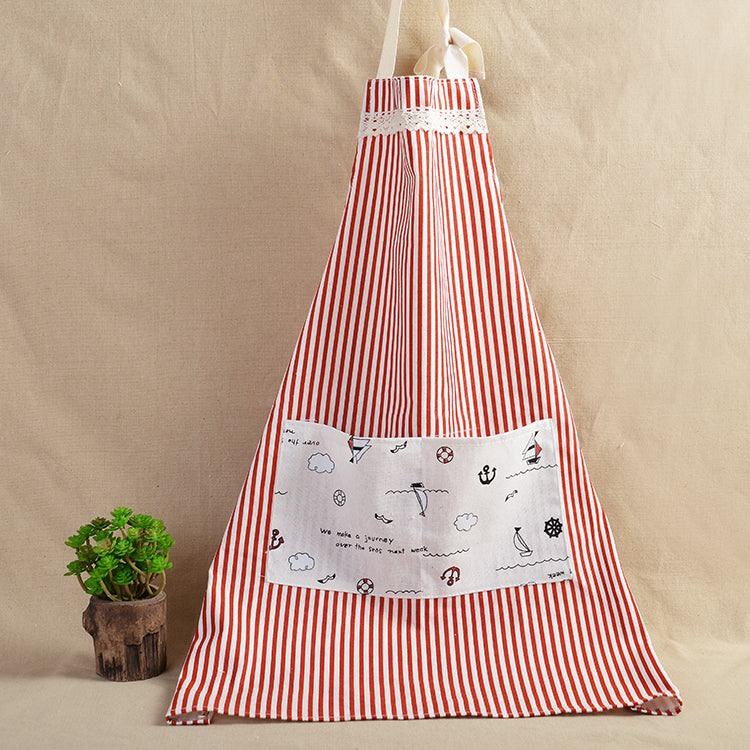 Triangular Tree Cotton And Linen Apron Polka Dots