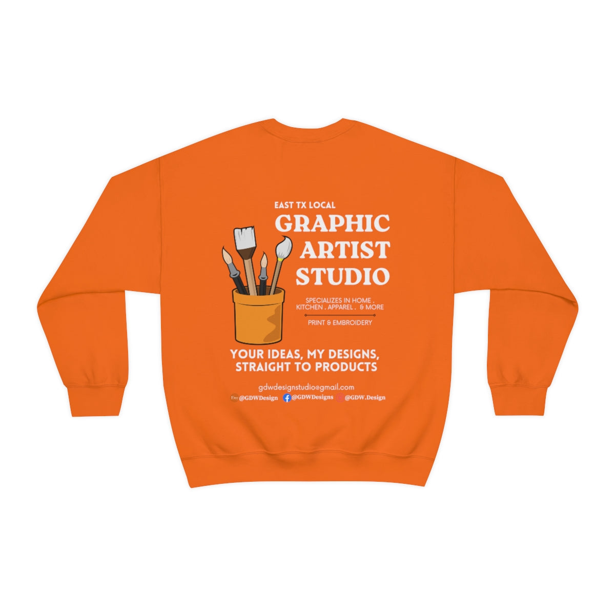 GDW Design Unisex Heavy Blendâ„?Crewneck Sweatshirt, Local Graphic Designer Crewneck