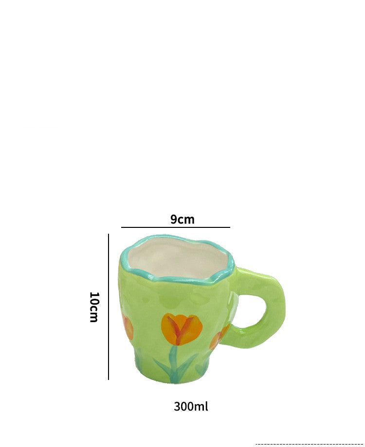 Large Capacity Household Tulip Mug