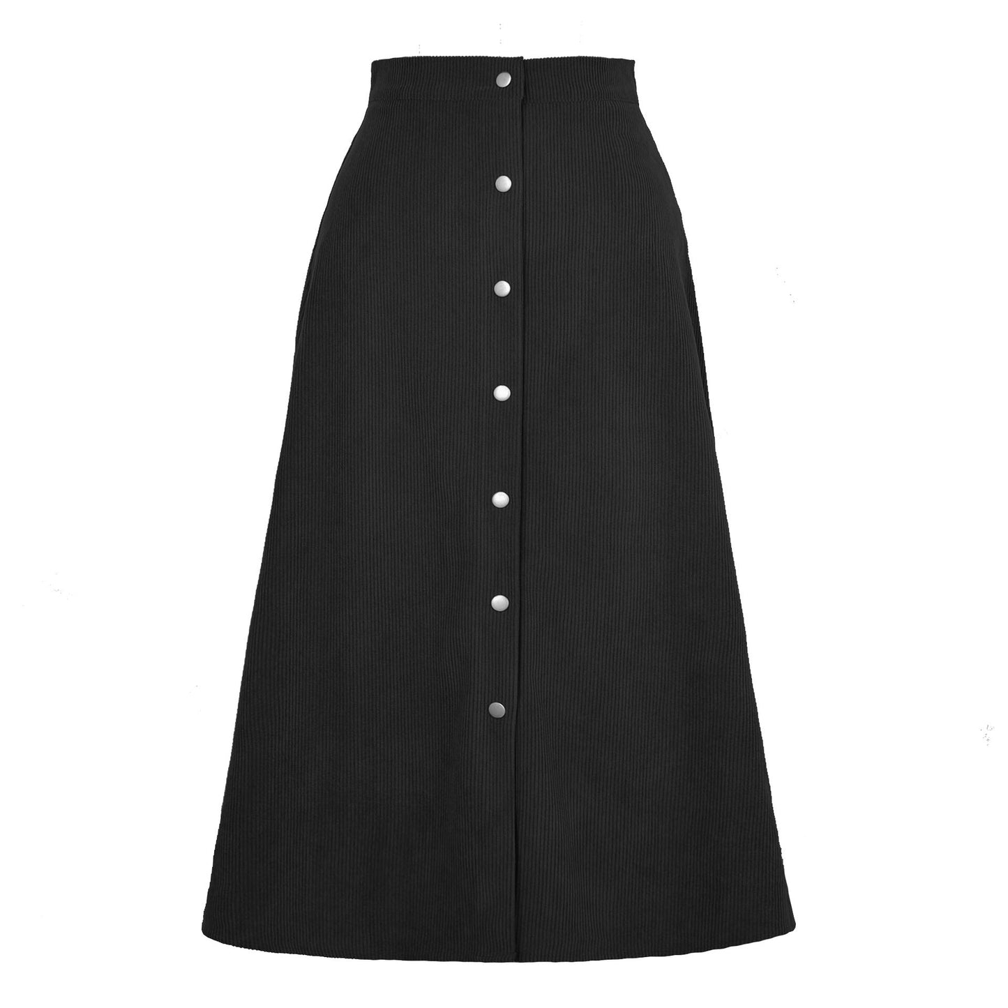 Corduroy Skirt Long Single-breasted High Waist Autumn And Winter Skirt