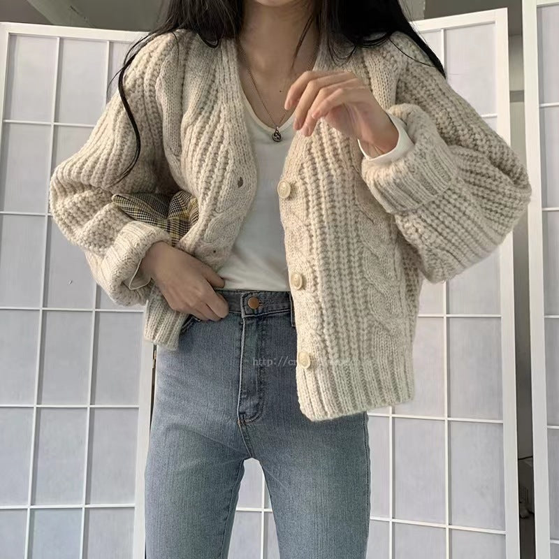 Women's Loose And Lazy Style Knitted Sweater Coat Cardigan