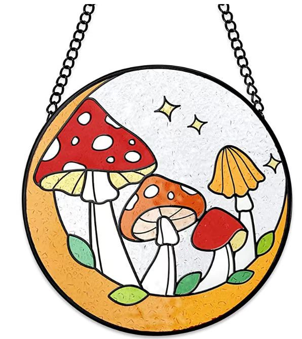 Easter Window Decoration Mushroom Acrylic