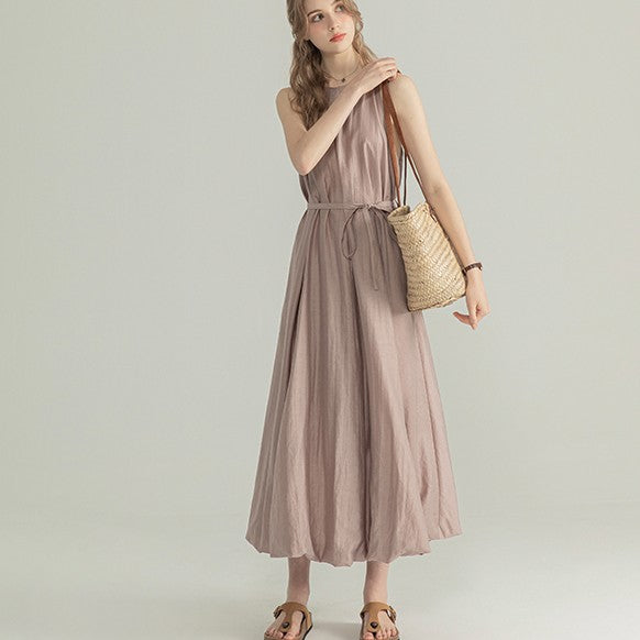 Sleeveless Suspender Dress For Women