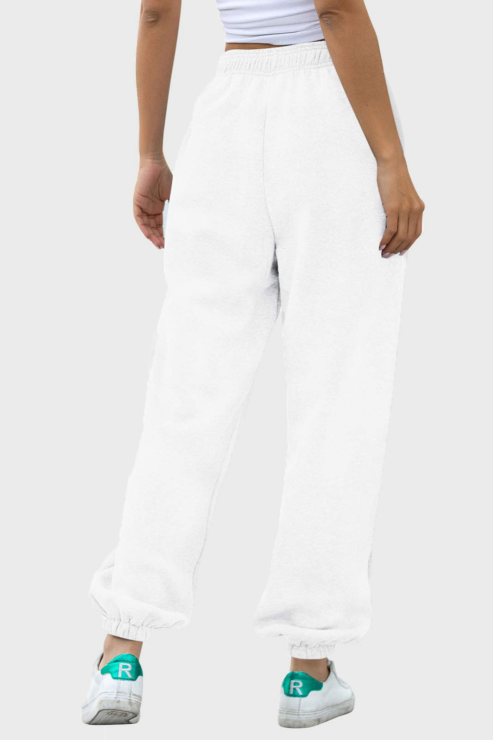 Elastic Waist Joggers with Pockets