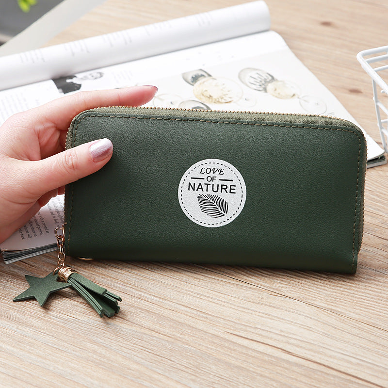 Women's Fashion Tassel Zipper Clutch Bag