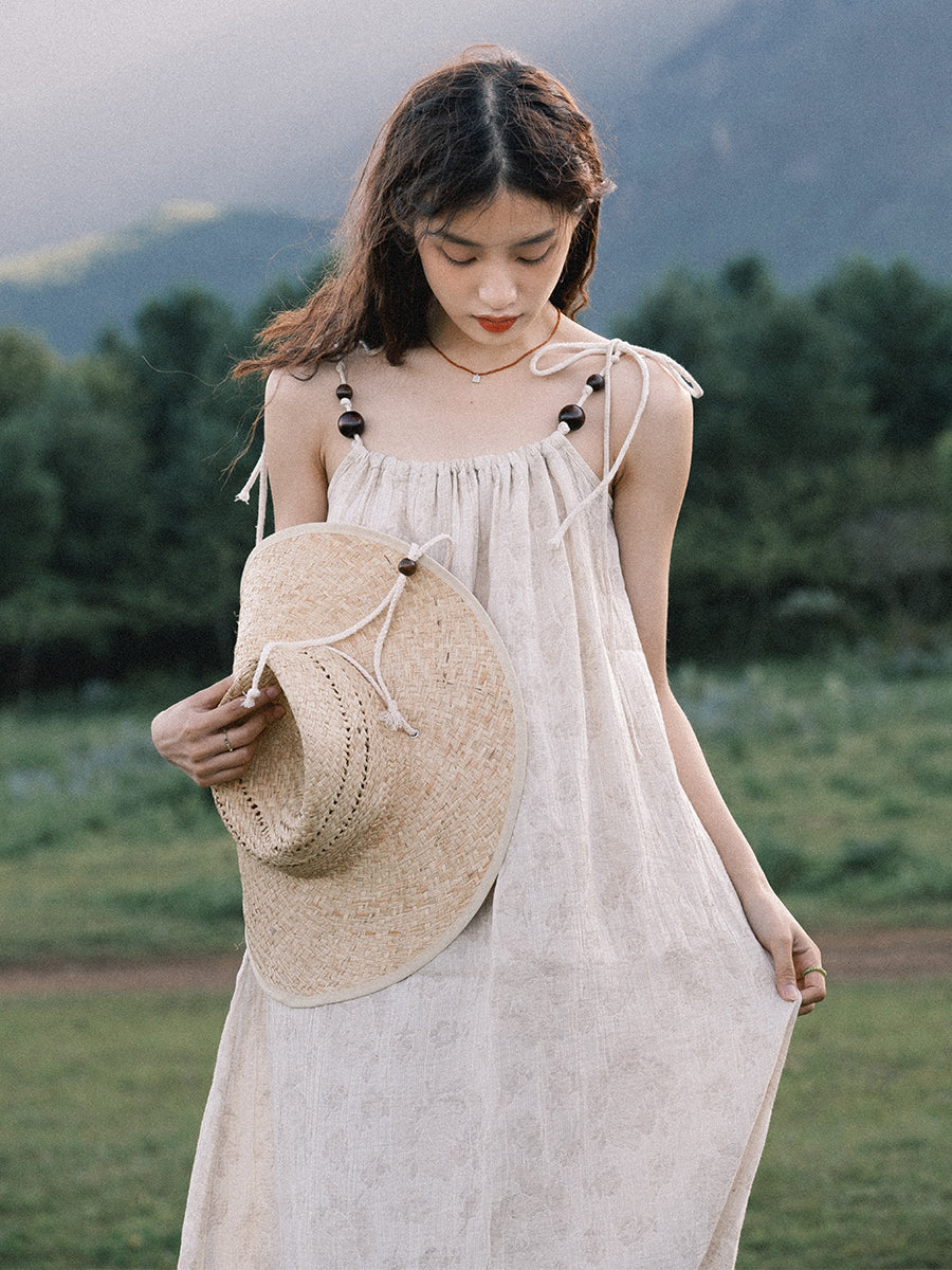 Cotton Linen Dress Woman New