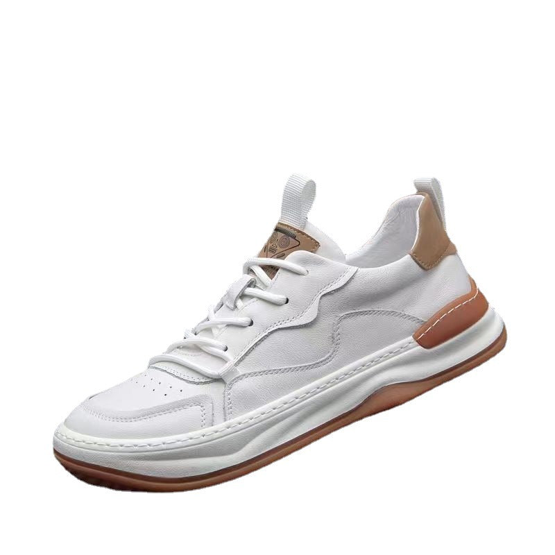 Cowhide Head Tilt Clown Hollow Leather Breathable Casual Shoes