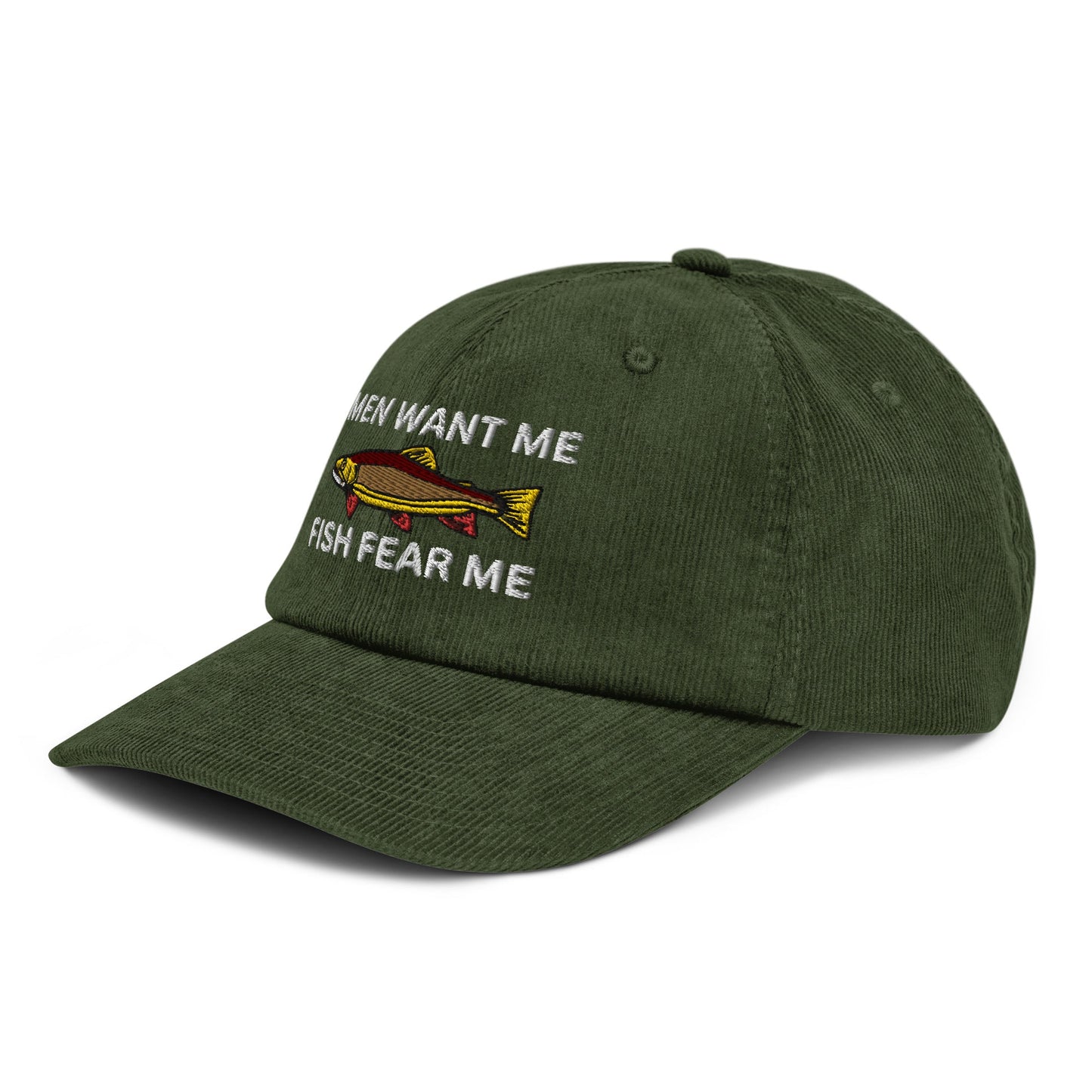 Men Want Me, Fish Fear Me Corduroy Hat