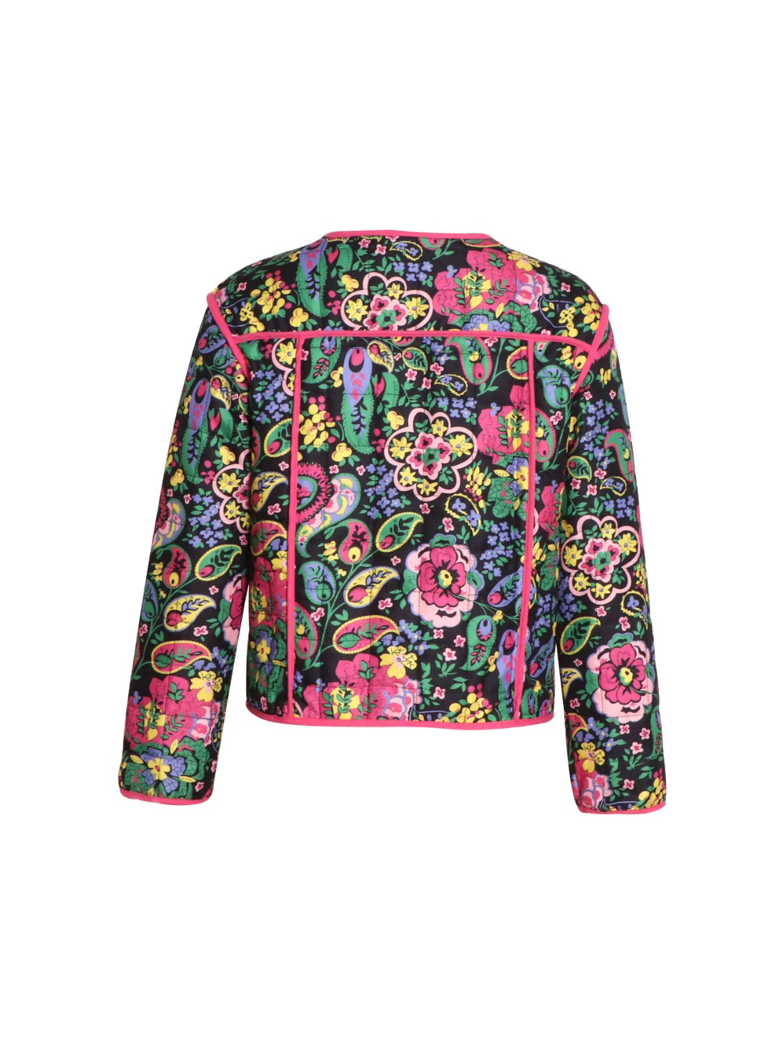 Tied Printed Long Sleeve Jacket