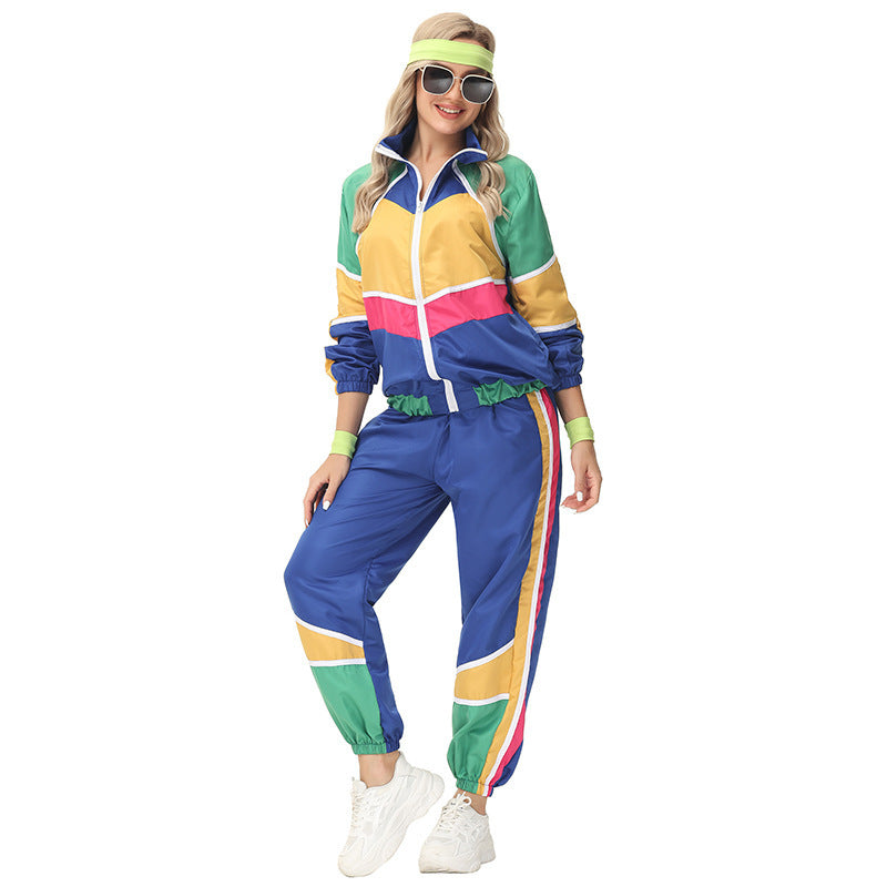 Halloween Retro 90s Disco Baseball Uniform Stage Performance Costume