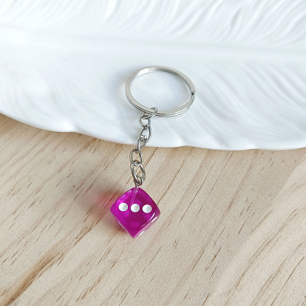 Creative Small Size Dice Keychain DIY Bag Bag Charm