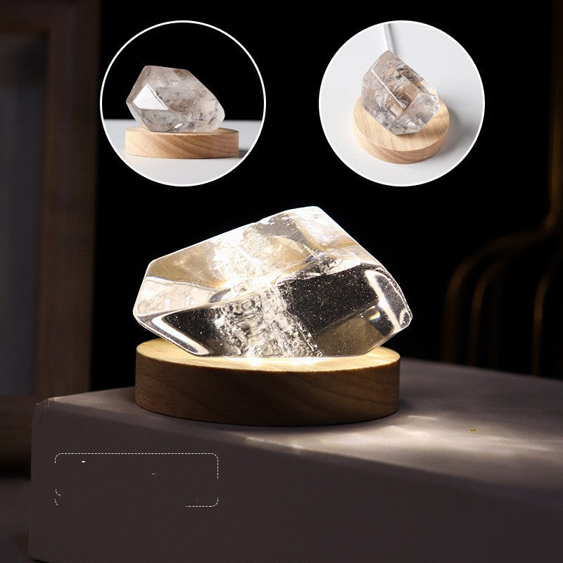 Crystal Polyhedron Bedside Lamp Home