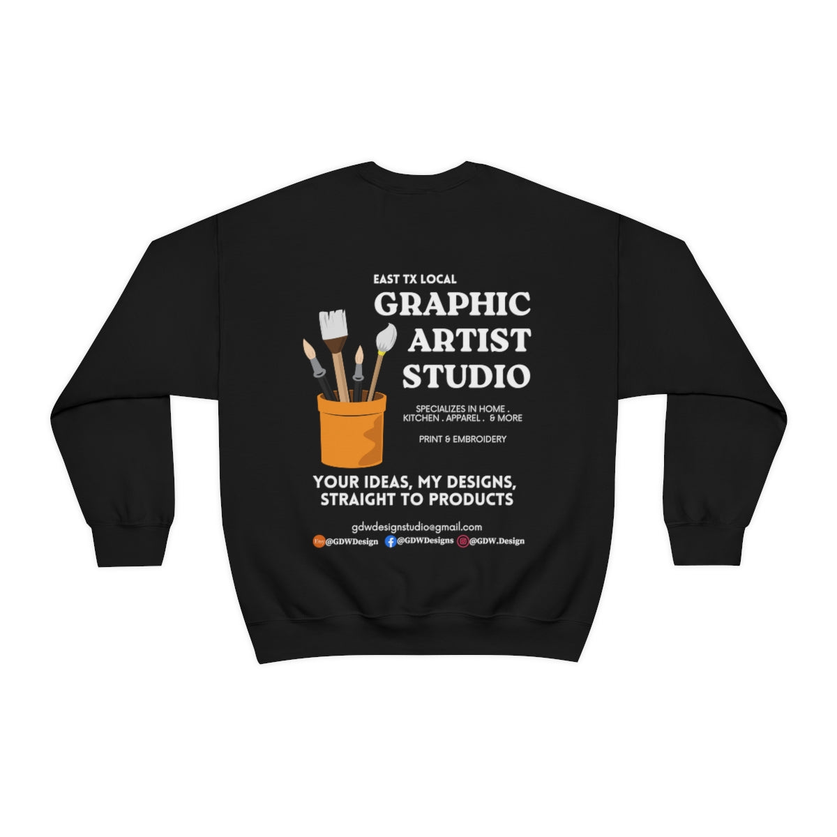 GDW Design Unisex Heavy Blendâ„?Crewneck Sweatshirt, Local Graphic Designer Crewneck