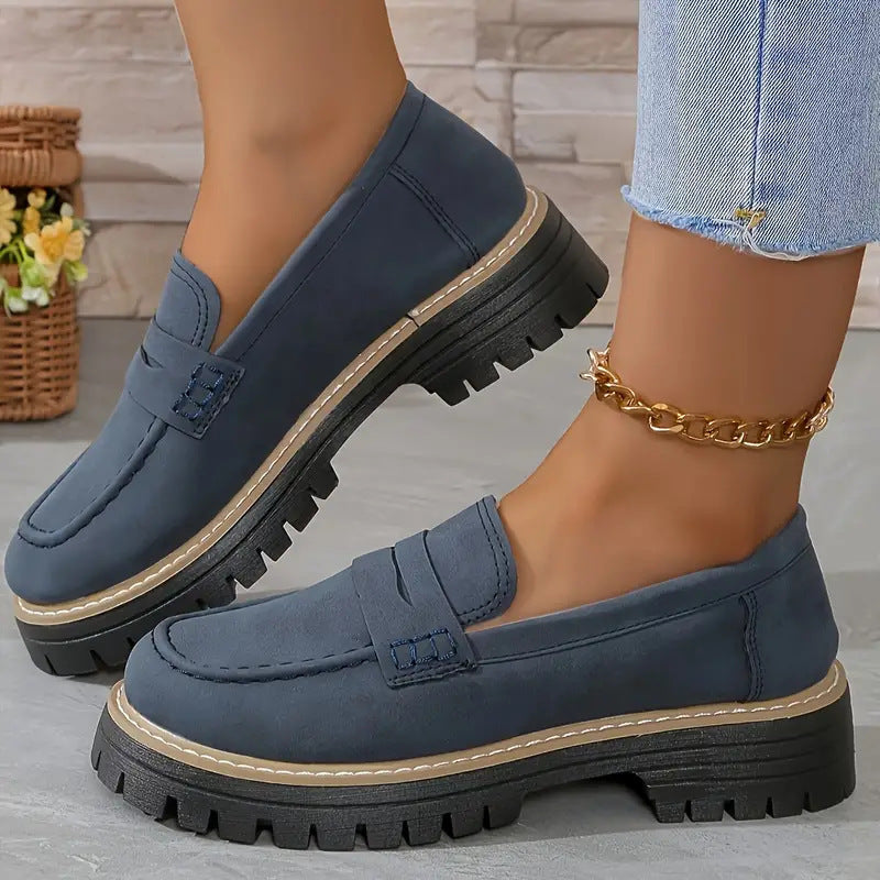 Fashion Casual Matte British Style Women's Shoes