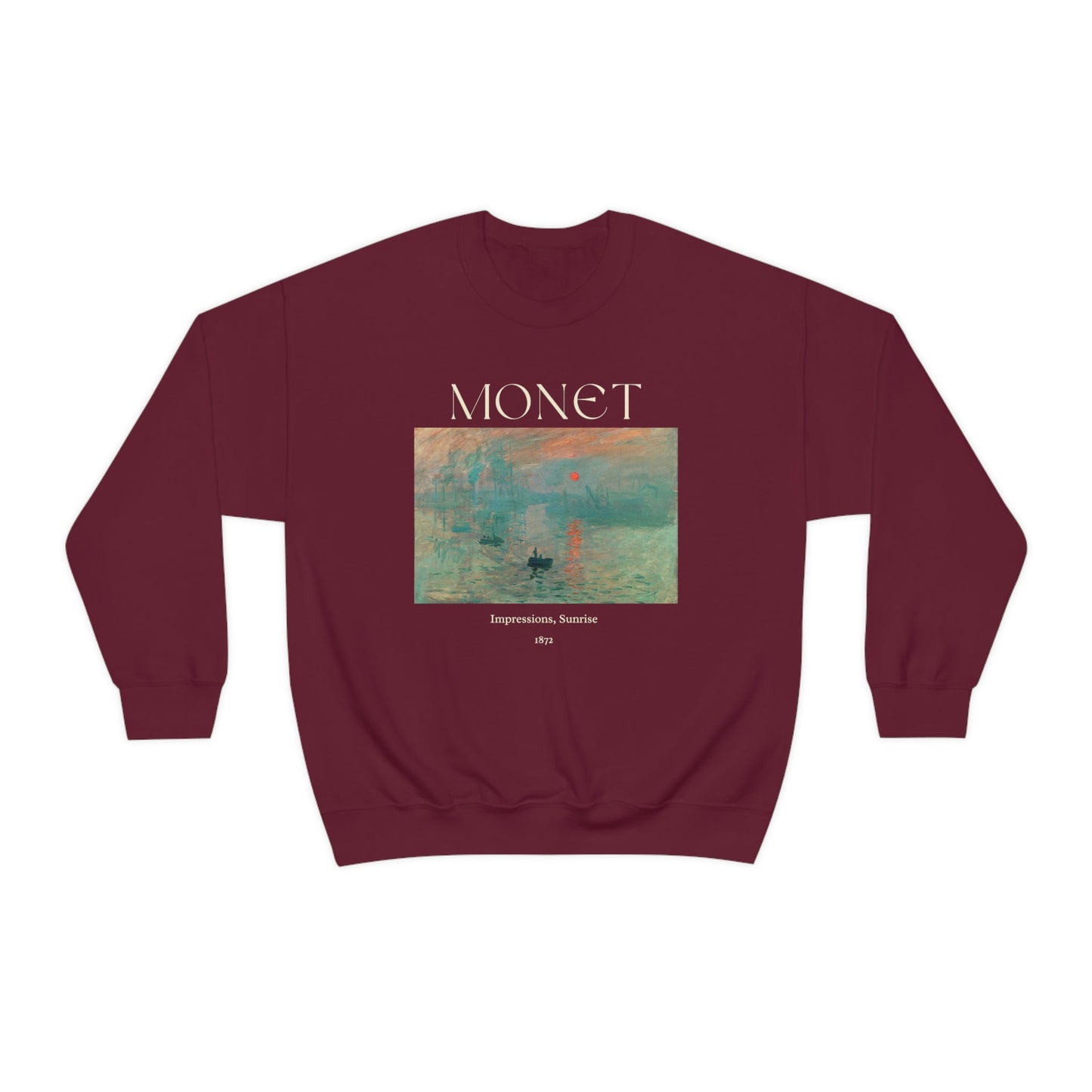 Claude Monet Impression Sunrise Art Sweatshirt, Famous Painting Pullover