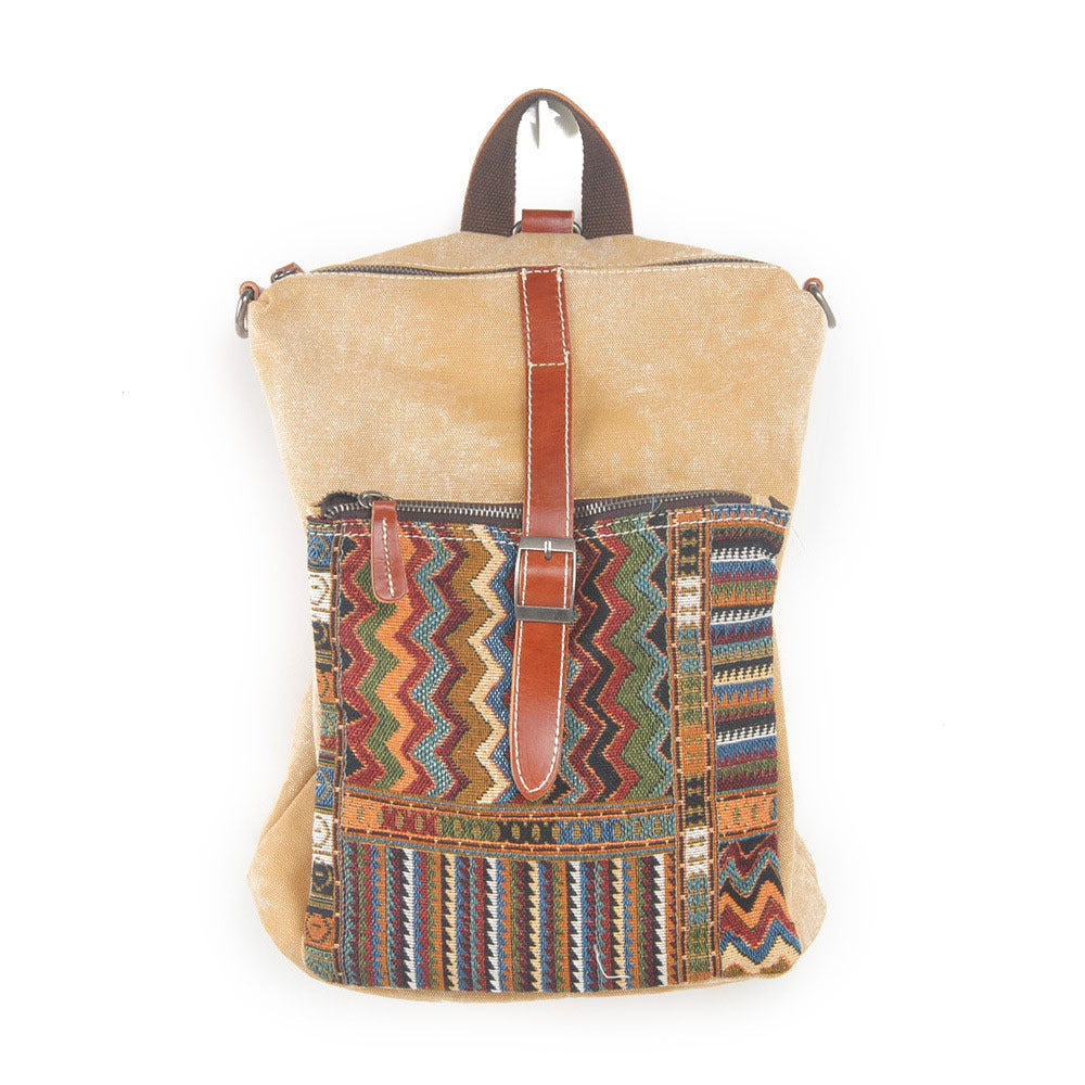 Retro Ethnic Style Diagonal Bag Canvas Women's