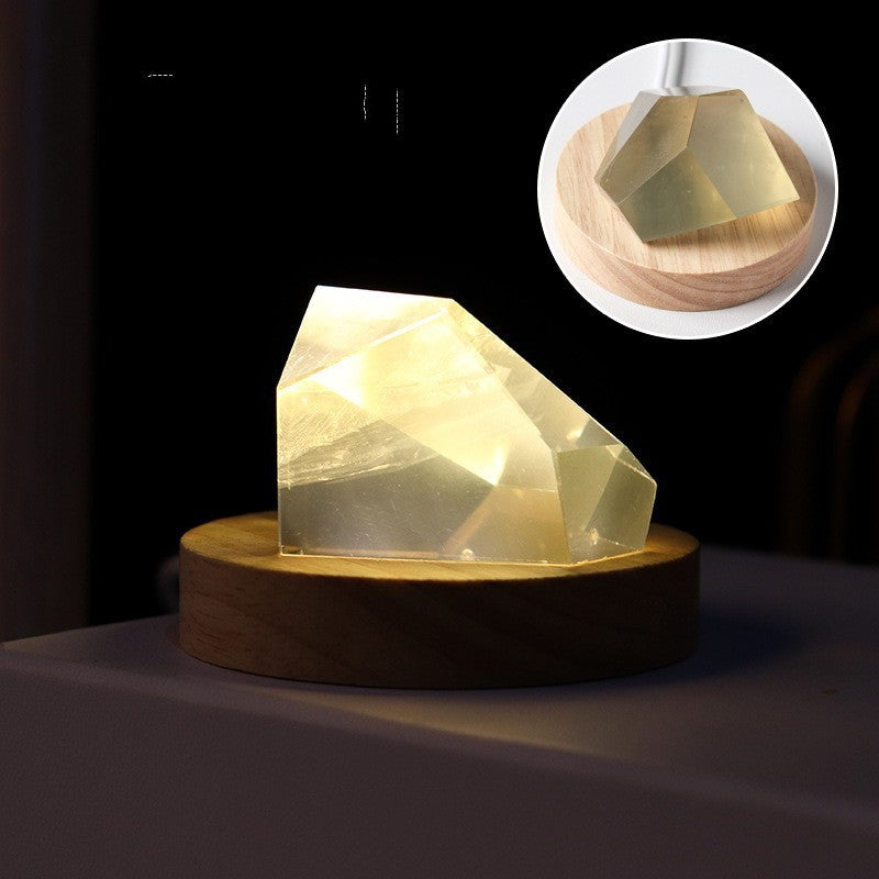 Crystal Polyhedron Bedside Lamp Home