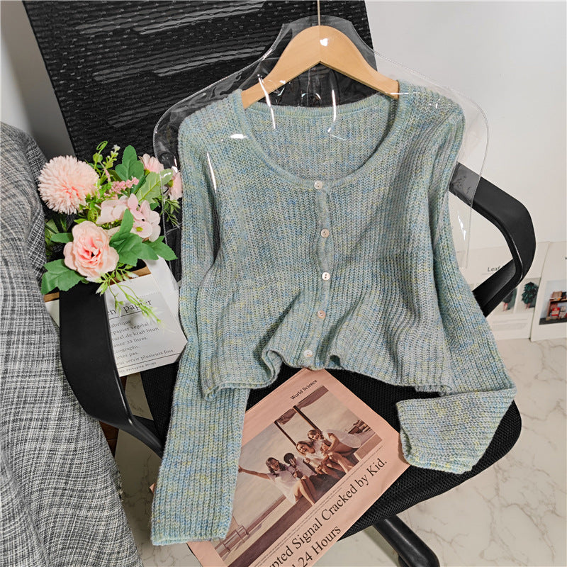 Women's Simple Style Knitted Cardigan In Autumn And Winter