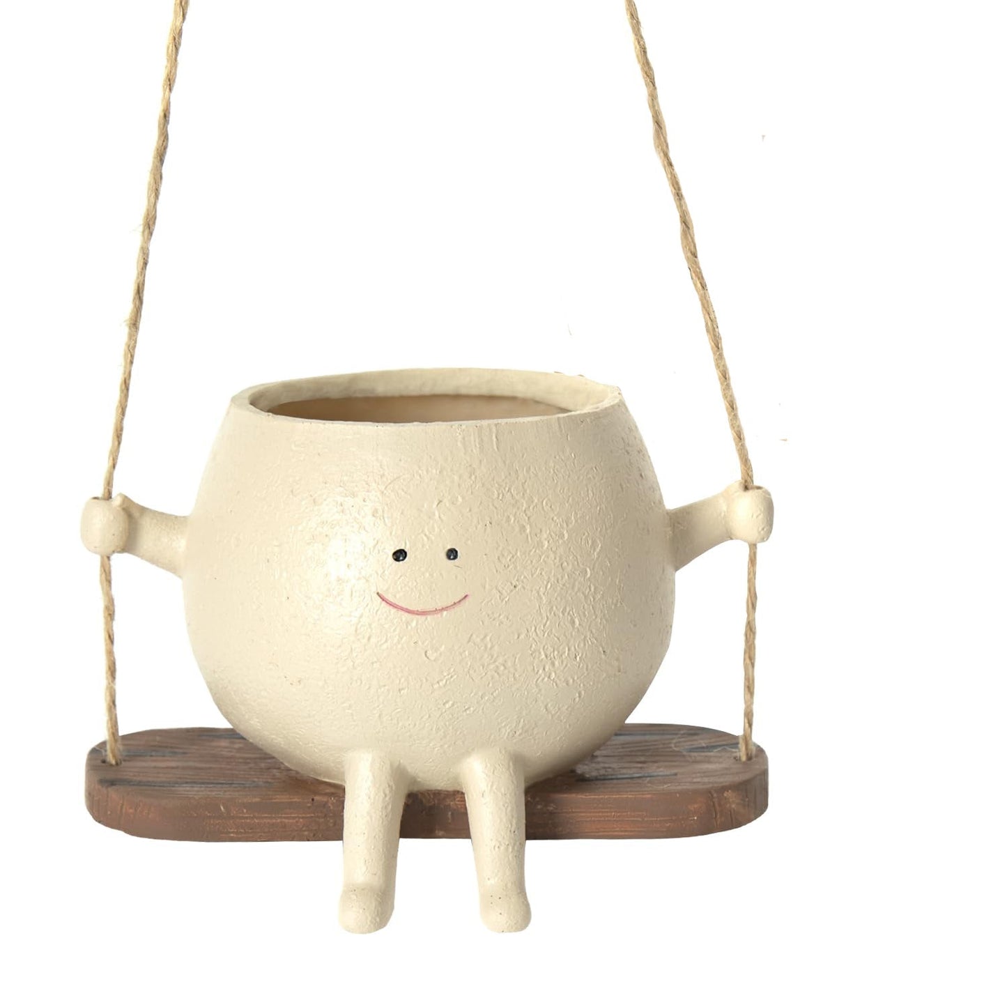 Innovative Hanging Swing Face Flowerpot