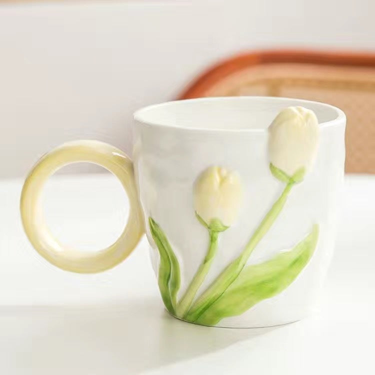 Home Lovely Tulip Large Capacity Mug