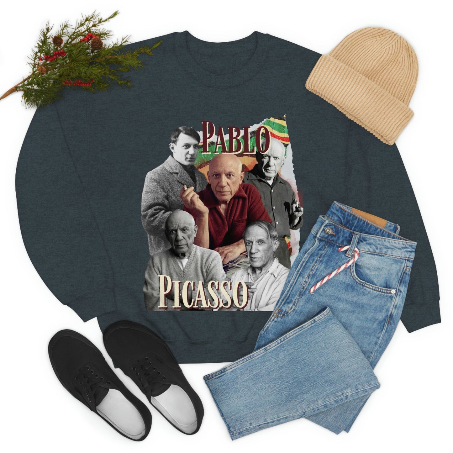 Pablo Picasso Sweatshirt, Y2K Style Bootleg Famous Spanish Artist Fan Retro Pullover Crewneck, Artist Gift