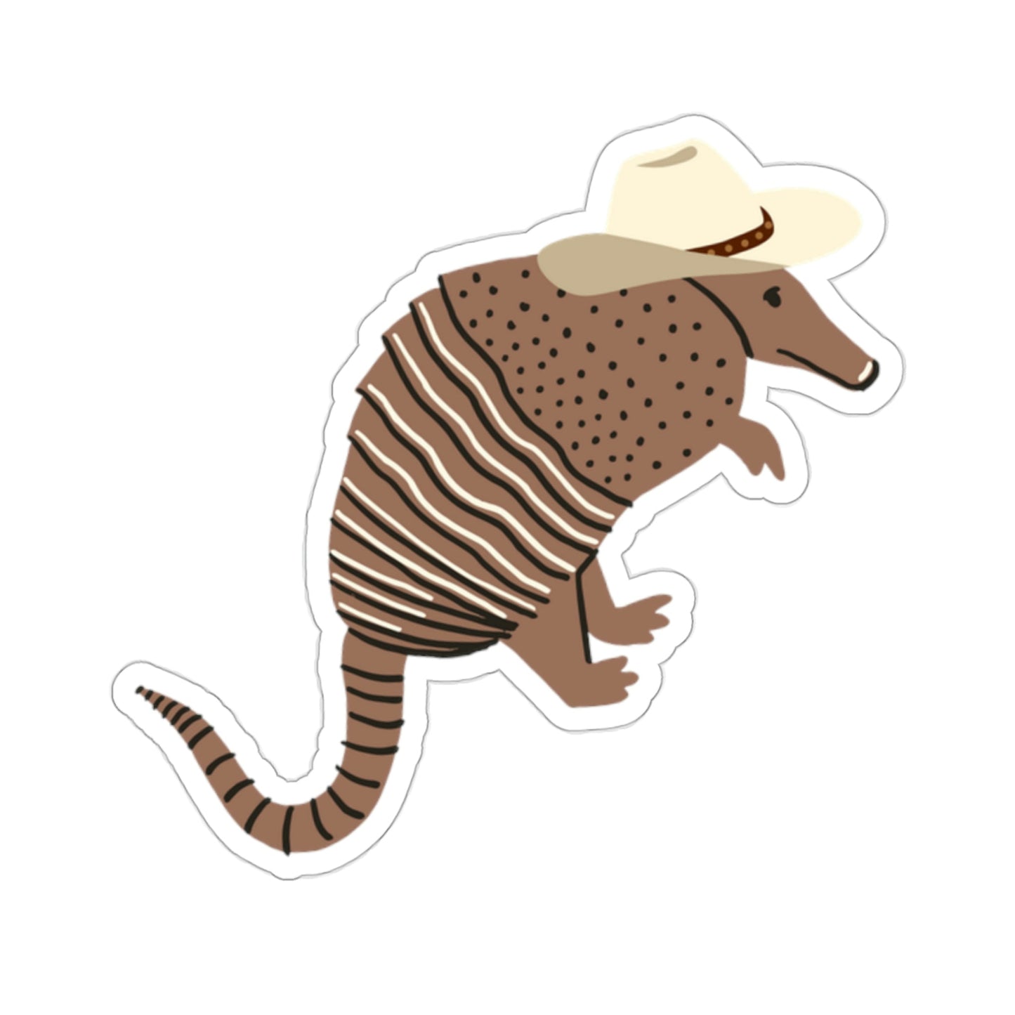 Cowboy Armadillo Kiss-Cut Stickers