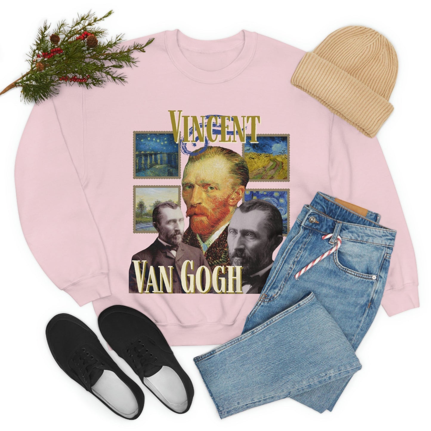 Vincent Van Gogh Sweatshirt, Y2K Style Bootleg Famous Post-Impressionish Artist Fan Retro Pullover Crewneck, Artist Gift