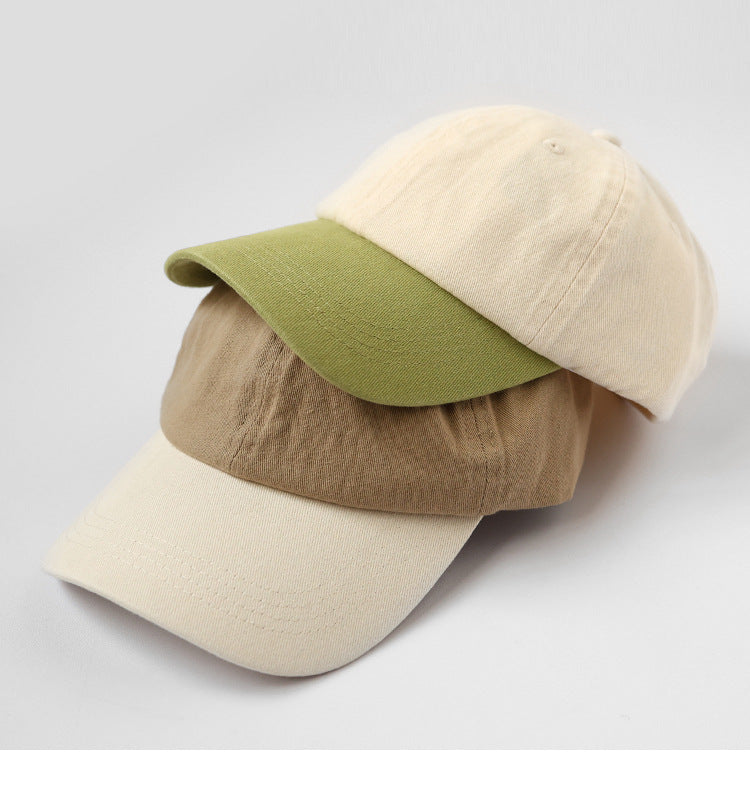 Muted Simple Stitching Ice Cream Color Street Casual Baseball Cap