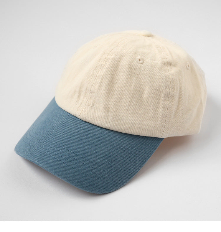 Muted Simple Stitching Ice Cream Color Street Casual Baseball Cap