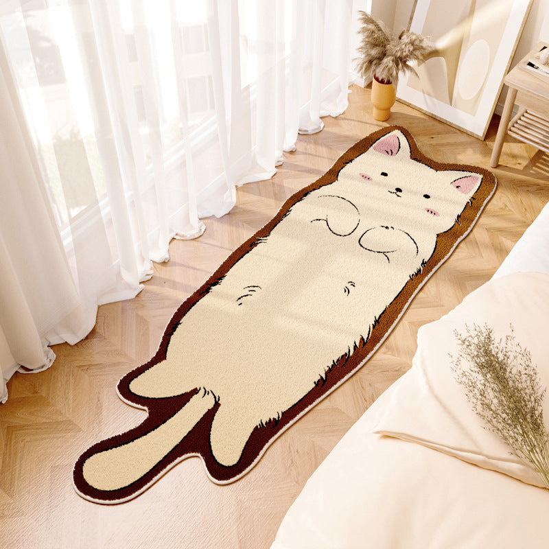 Cartoon Carpet Bedroom Bedside Blanket Window Cushion Washable Cashmere Room Foot Mat